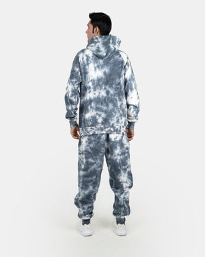 Men's Charcoal Fleece Tie - Dye Hoodie