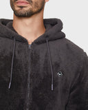 Men's Charcoal Warm Hooded Onesie