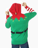Mens Elf Candy Cane Green C - Jumper