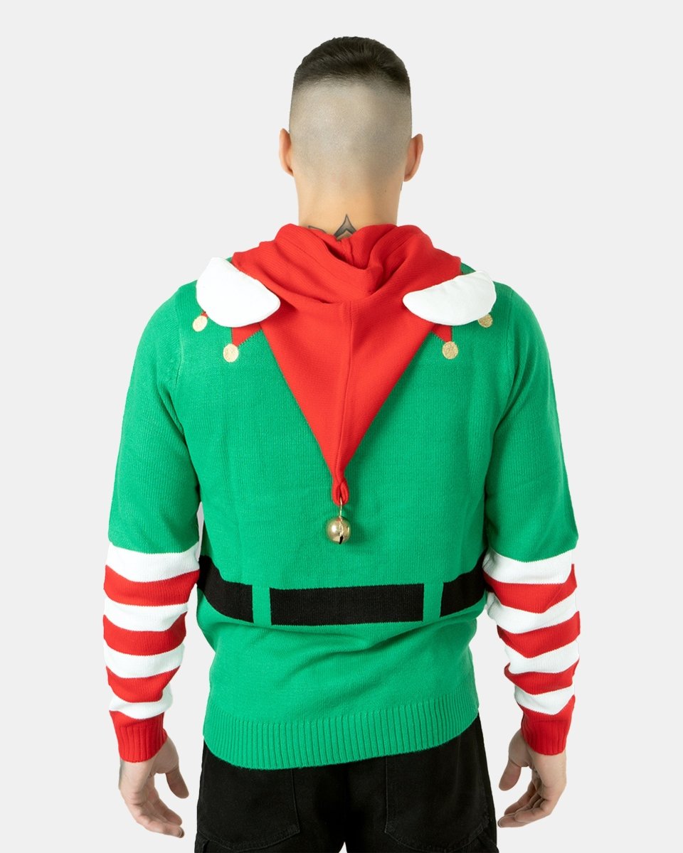 Mens Elf Candy Cane Green C - Jumper