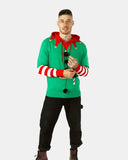 Mens Elf Candy Cane Green C - Jumper