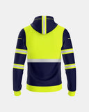 Mens Full Zip Hoodie (Neon Green/Navy 3)