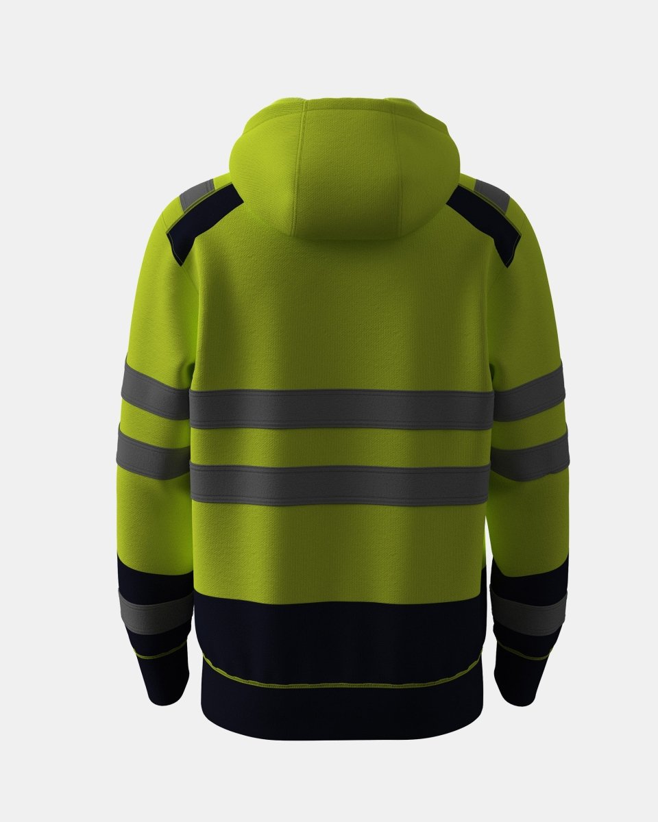 Mens Full Zip Hoodie (Neon Green/Navy 4)