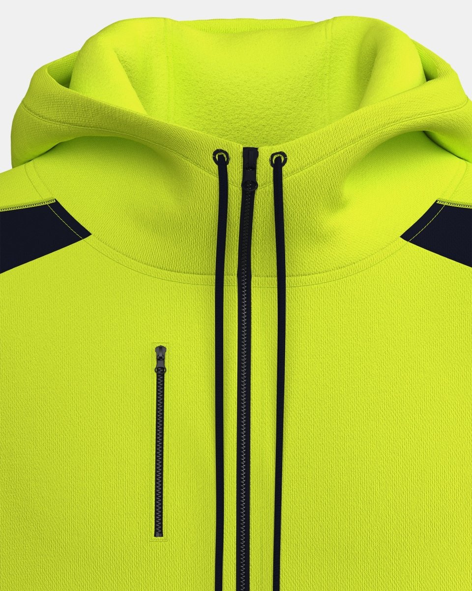 Mens Full Zip Hoodie (Neon Green/Navy 4)