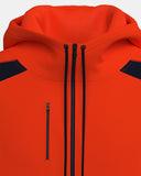 Mens Full Zip Hoodie (Neon Orange/Navy 4)
