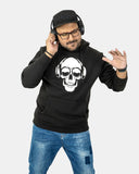 Mens Headphones Skull Printed Hoodie