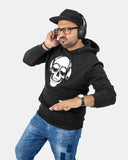 Mens Headphones Skull Printed Hoodie