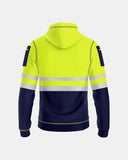 Mens Hi Vis Hoodie (Neon Green/Navy 1)