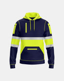 Mens Hi Vis Hoodie (Neon Green/Navy 2)