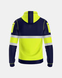 Mens Hi Vis Hoodie (Neon Green/Navy 2)