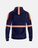 Mens Hi Vis Hoodie (Neon Orange/Navy 3)