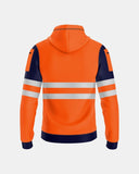 Mens Hi Vis Hoodie (Neon Orange/Navy 4)