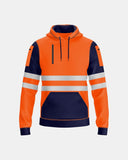 Mens Hi Vis Hoodie (Neon Orange/Navy 4)