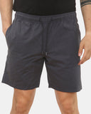 Mens Navy Cargo Shorts Elastic Waist
