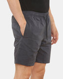 Mens Navy Cargo Shorts Elastic Waist