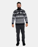 Mens Reindeer Navy Christmas Jumper