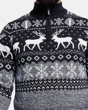 Mens Reindeer Navy Christmas Jumper