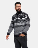 Mens Reindeer Navy Christmas Jumper