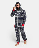 Mens Reindeer Navy Christmas Onesie