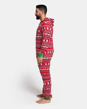 Mens Reindeer Red Christmas Onesie