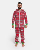Mens Reindeer Red Christmas Onesie