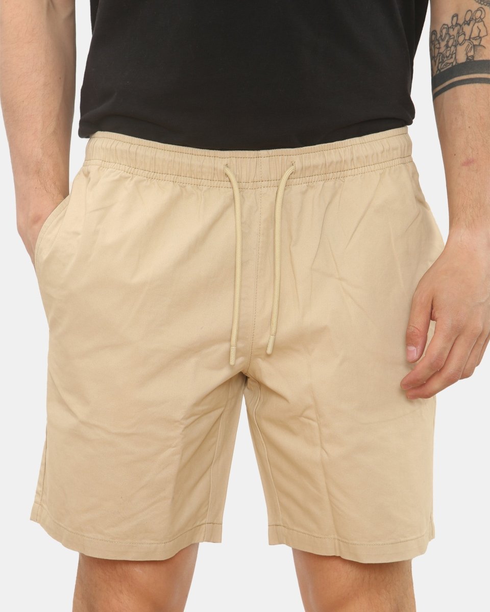Mens Stone Cargo Shorts Elastic Waist