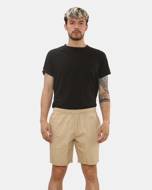 Mens Stone Cargo Shorts Elastic Waist