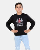 Merry & Bright Kids Black Christmas Jumpers