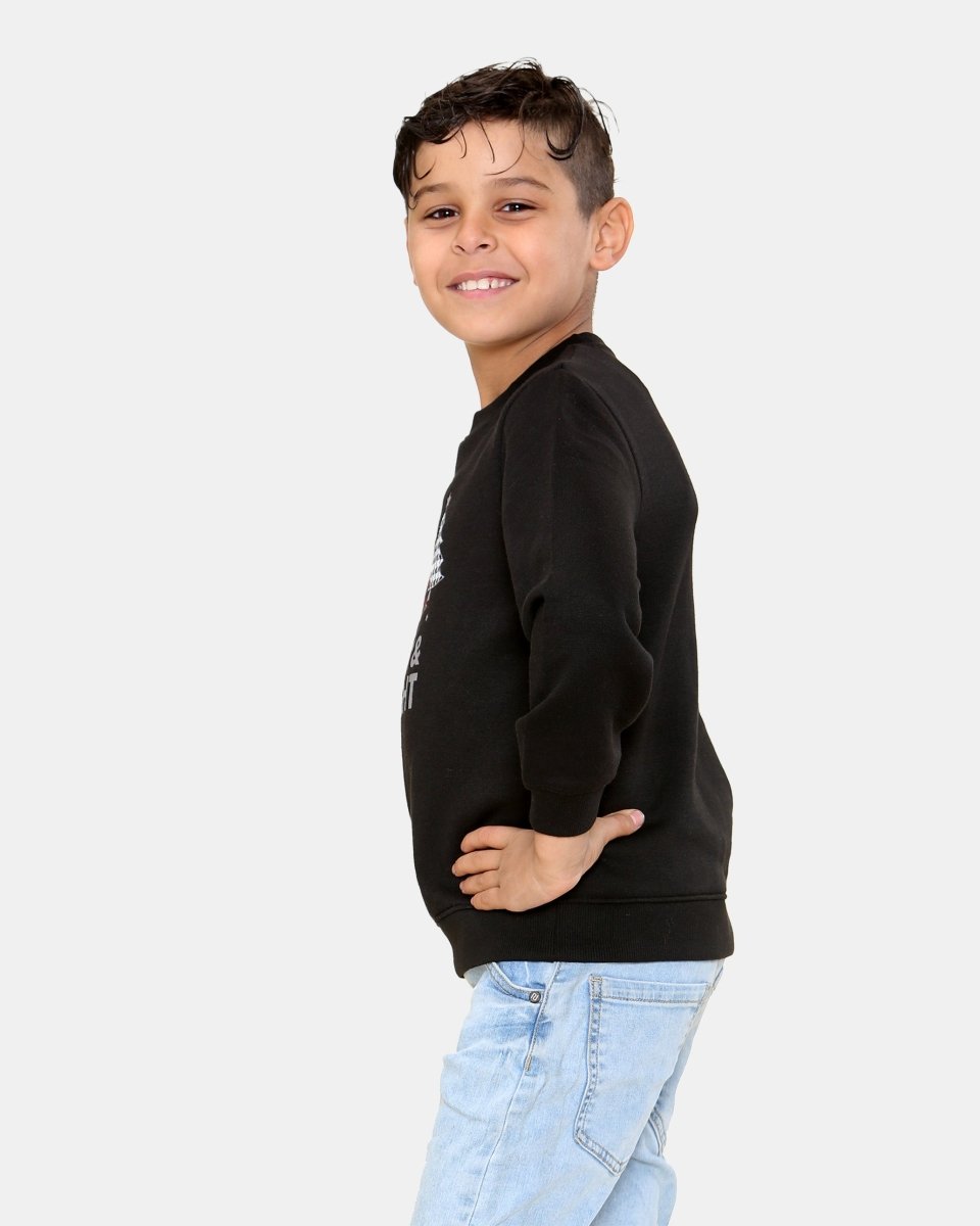 Merry & Bright Kids Black Christmas Jumpers