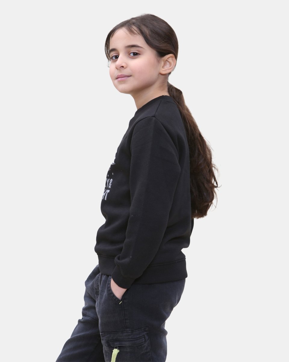 Merry & Bright Kids Black Christmas Jumpers