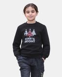 Merry & Bright Kids Black Christmas Jumpers