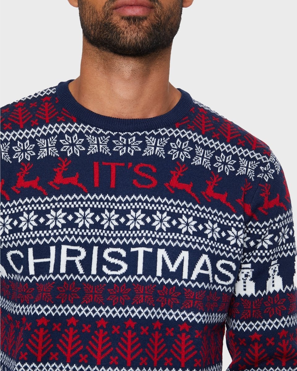 Merry Christmas Navy Festive Jumper