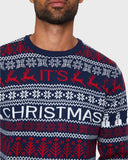Merry Christmas Navy Festive Jumper