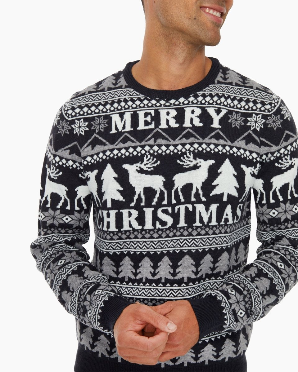 Merry Christmas Navy Festive Jumper