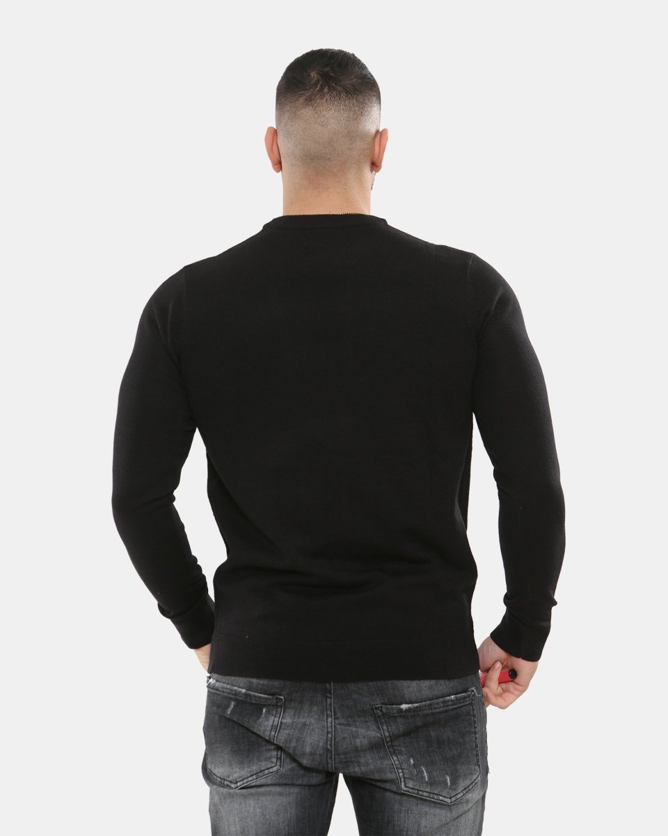 Merry Xmas Reindeer Black Festive Jumper