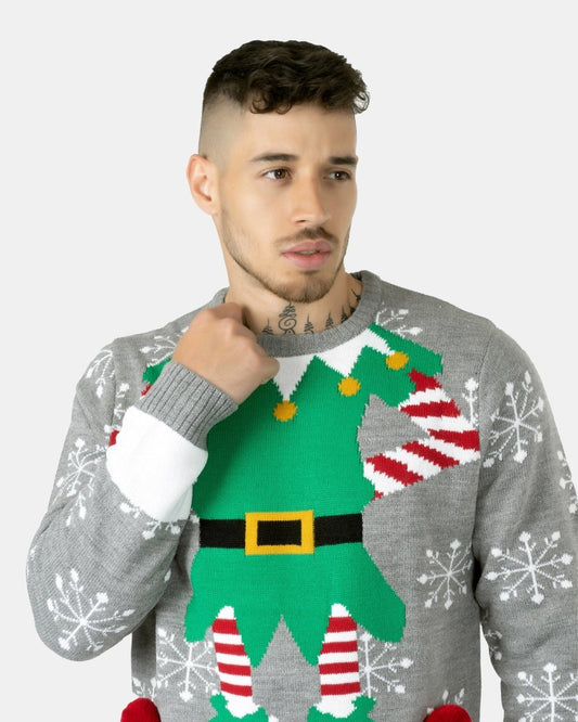 Mid - grey Knitted Long Sleeves Sweater