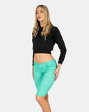 Mint Chino Capri Bengaline Shorts