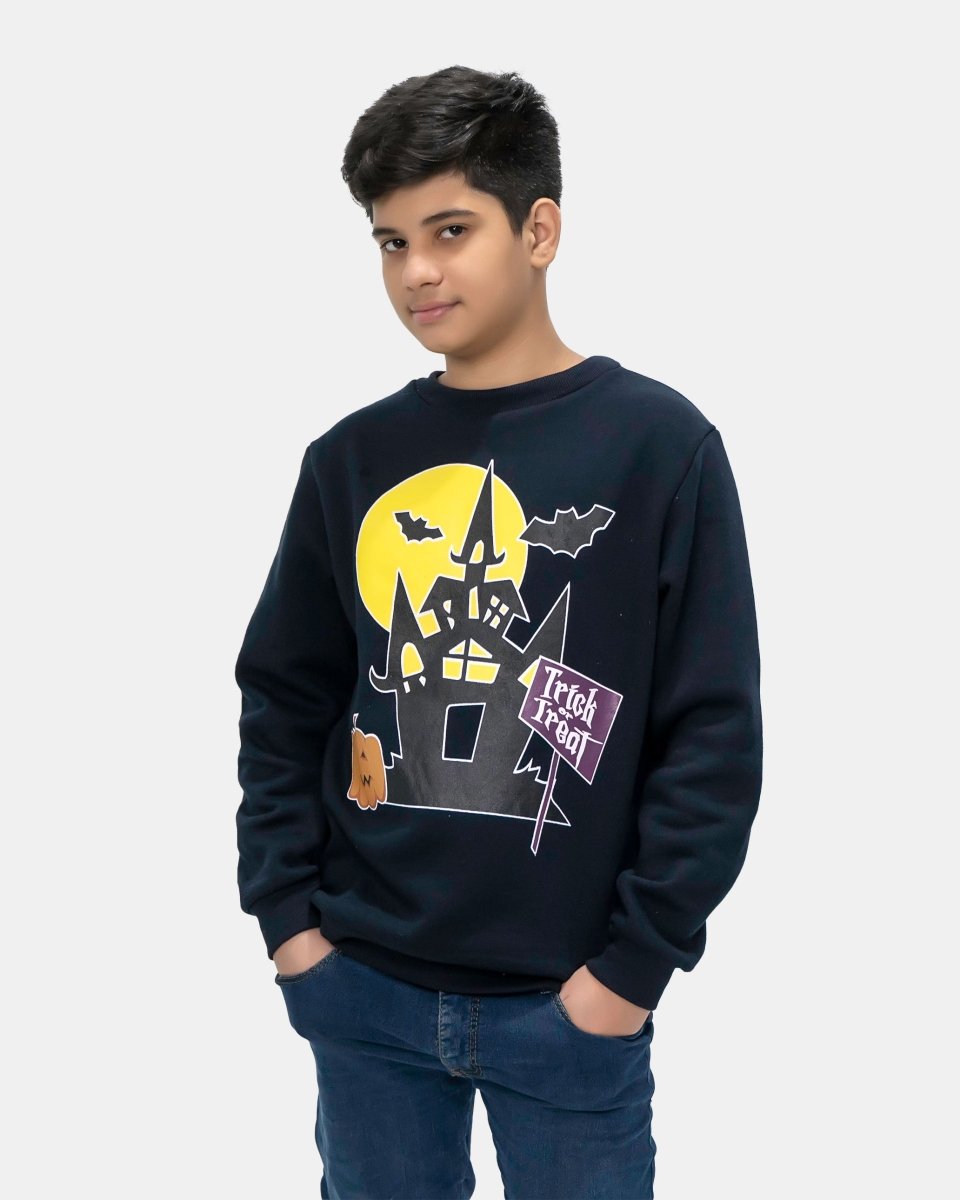 Moon House Printed Navy Sweatshirt