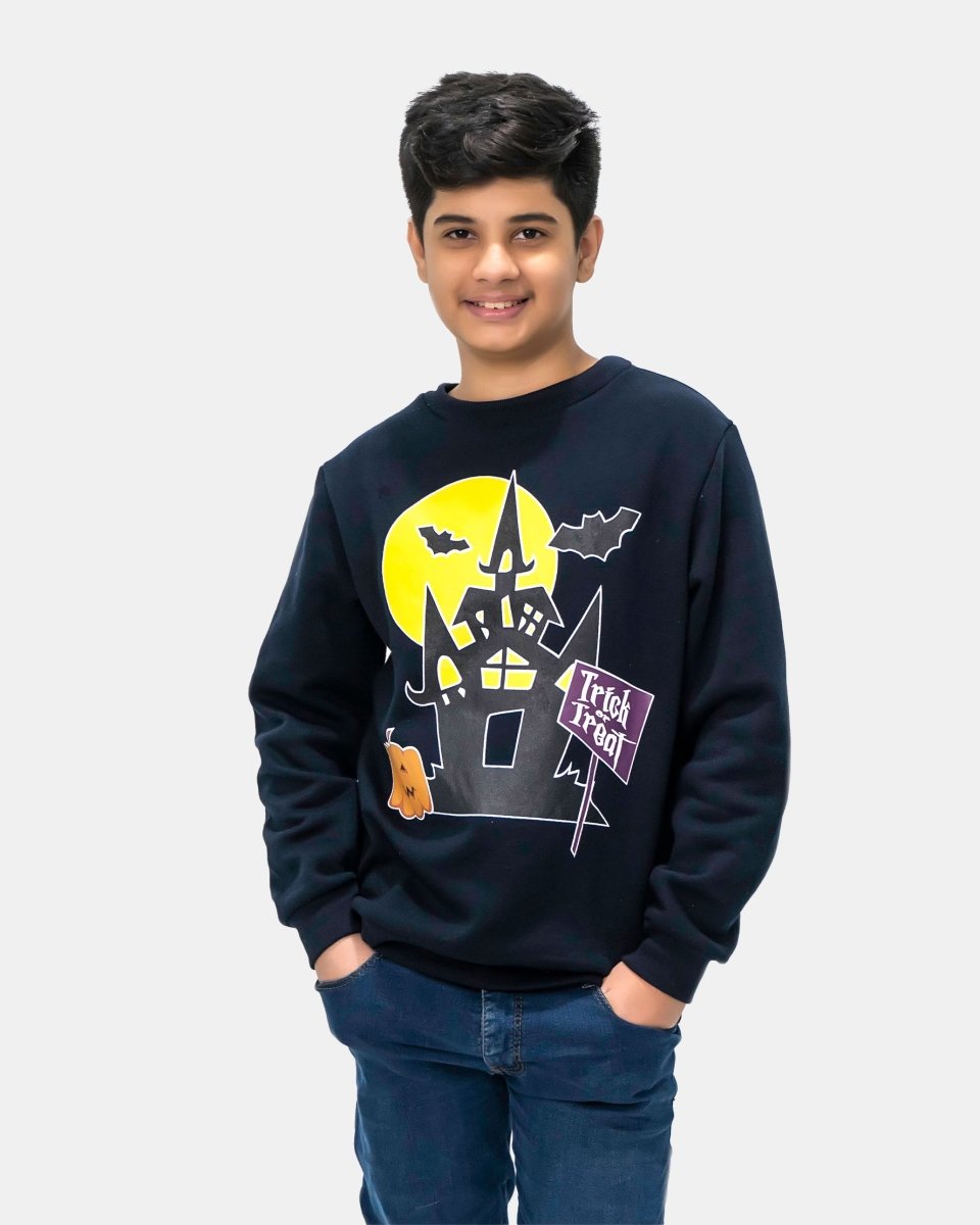 Moon House Printed Navy Sweatshirt