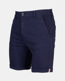 Navy Casual Turnup Cotton Shorts