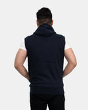 Navy Casual Zip - Up Men's Hoodie