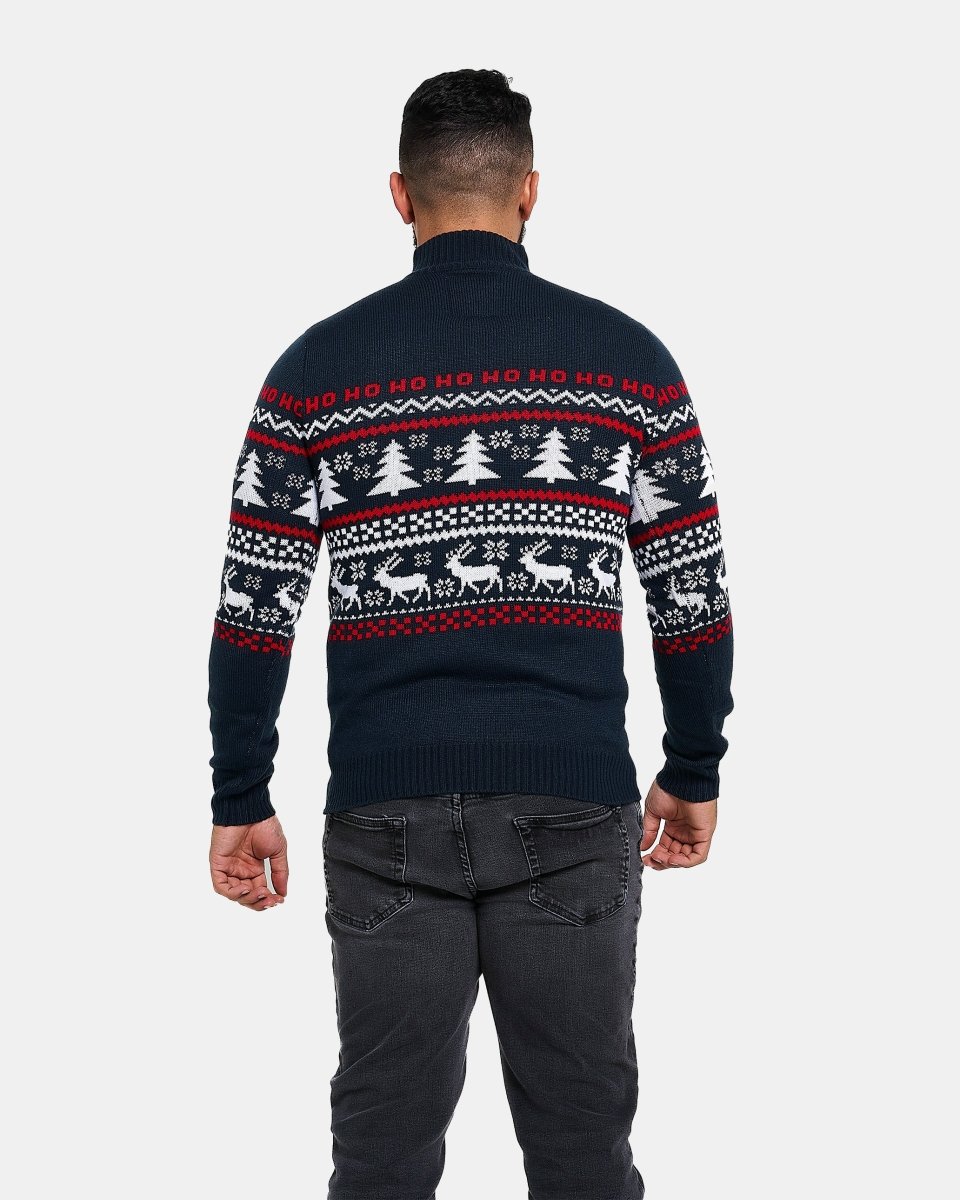 Navy Chunky Knit Christmas Jumper