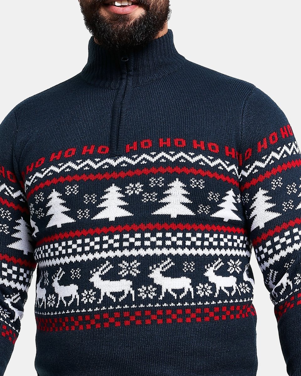Navy Chunky Knit Christmas Jumper