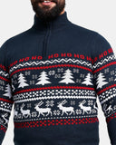 Navy Chunky Knit Christmas Jumper