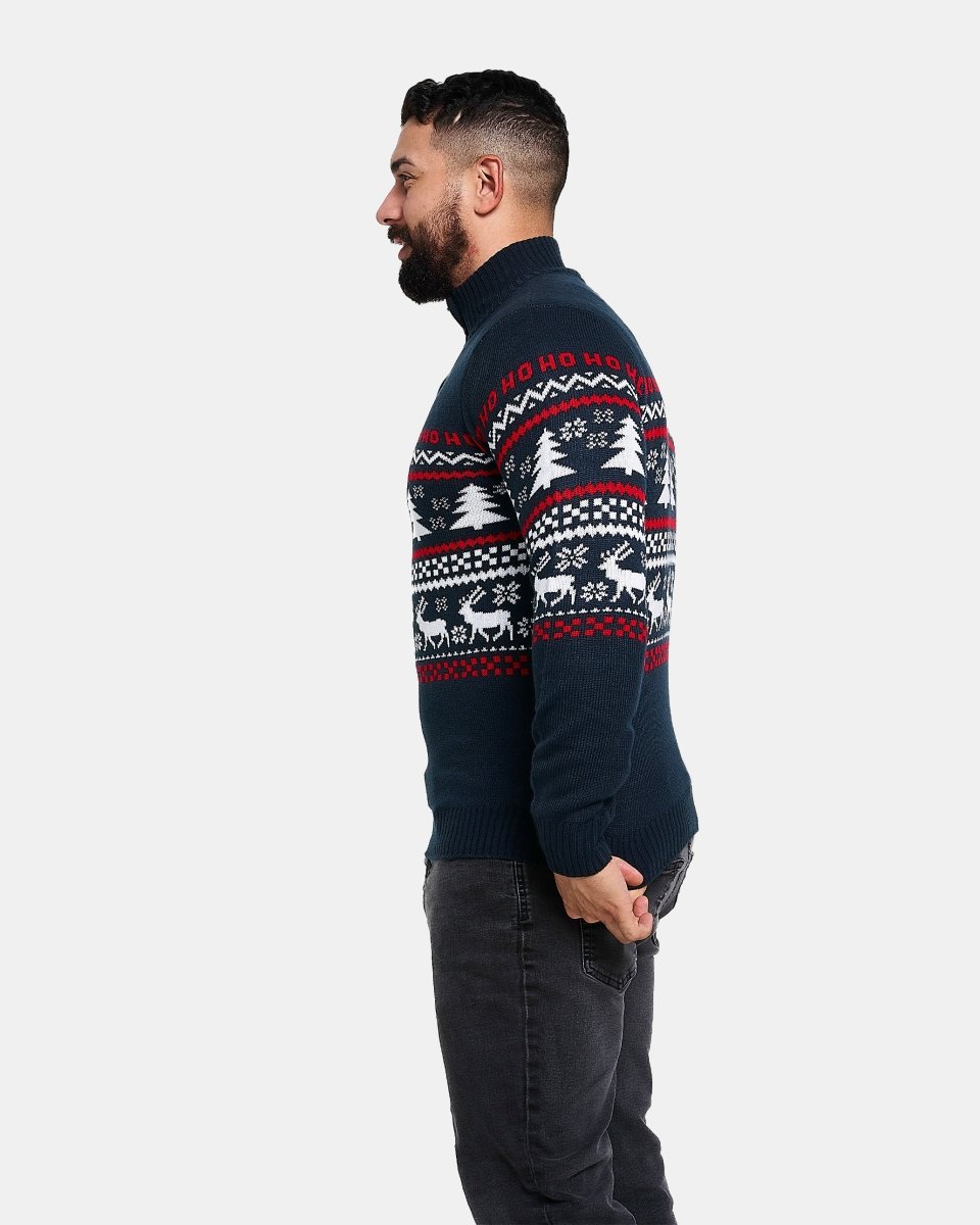 Navy Chunky Knit Christmas Jumper