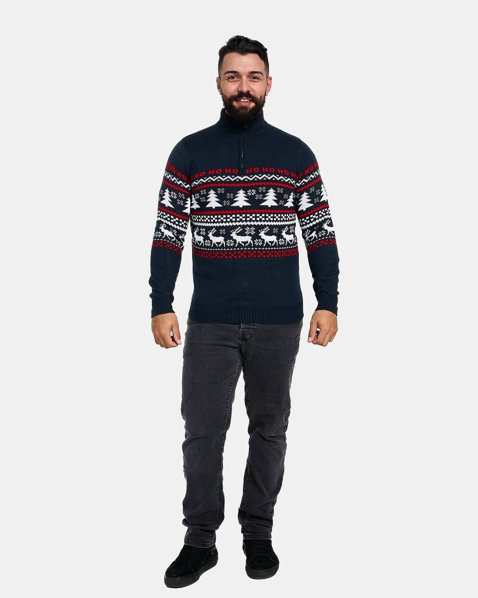 Navy Chunky Knit Christmas Jumper
