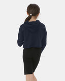 Navy Girl's Long - Sleeve Hoodie