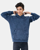 Navy Kids Bleach - Effect Hoodie