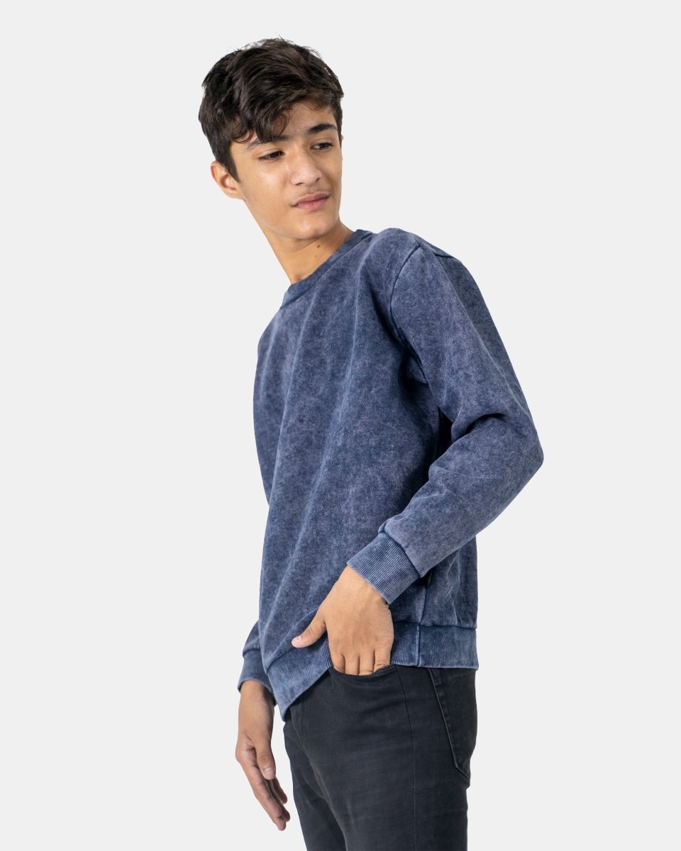 Navy Kids Bleach - Effect Sweatshirts