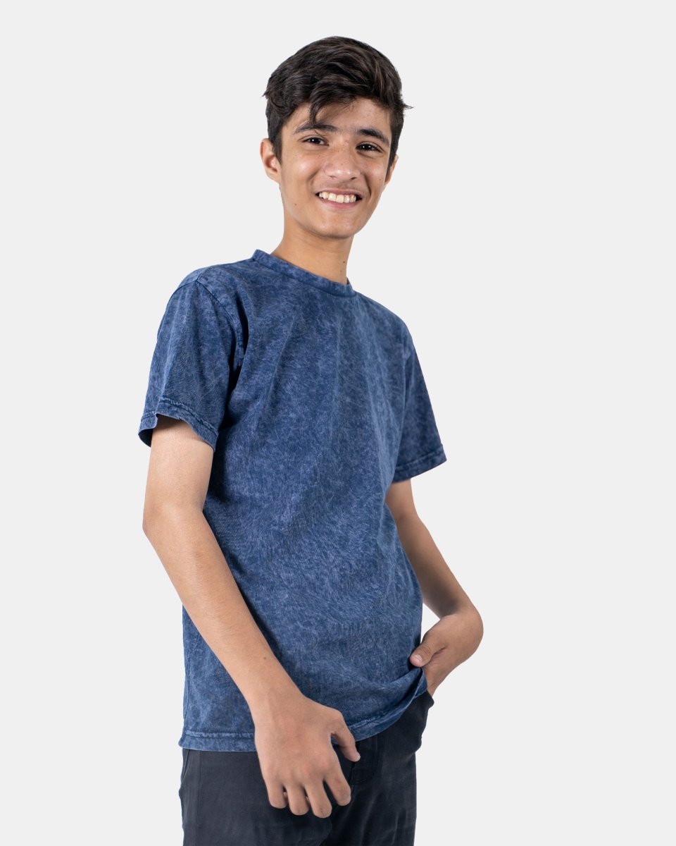 Navy Kids Bleach - Effect T-Shirt